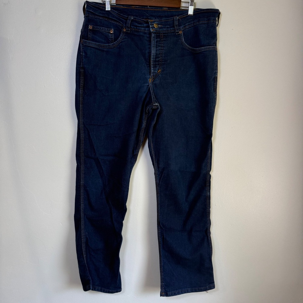 Origin USA Delta 68 Dark Wash Straight Leg Denim Jeans Size 38x32 Blue
